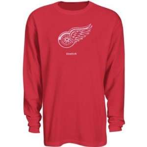  Detroit Red Wings Reebok Faded Logo Long Sleeve T Shirt 