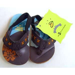  Goldbug, Baby Toddler Flip Flop Sandals, Size 2 (fits 3 to 
