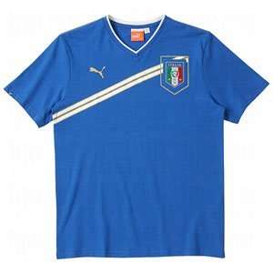    Puma Mens Italia Badge T Shirt Blue/X Large