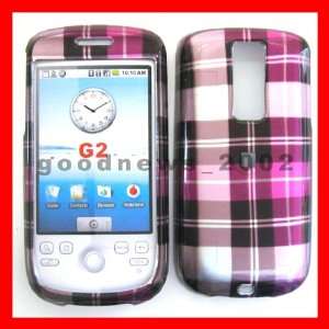  T MOBILE HTC G2 G 2 MAGIC PHONE COVER CASE CHECK PINK 
