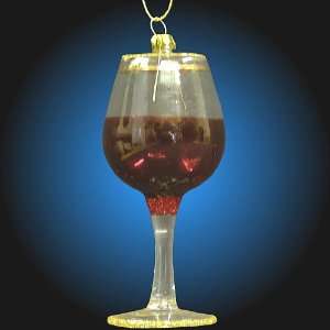  4 Wine Lovers Red Wine Glass Christmas Ornament