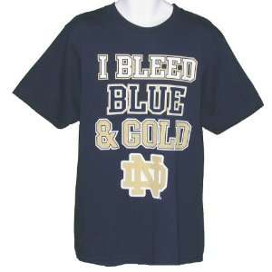   Fighting Irish Colony I bleed Blue & Gold Tshirt