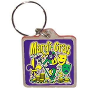  Mardi Gras Keychain Lucite Case Pack 96 