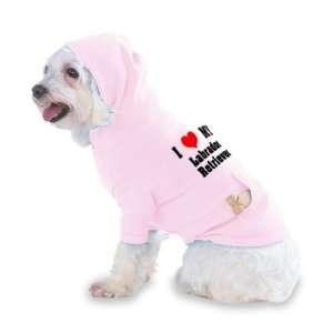 Love/Heart Labrador Retriever Hooded (Hoody) T Shirt with pocket for 