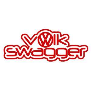 Volk Swagger Volkswagger RED Volkswagen VW Euro JDM Tuner Vinyl Decal 