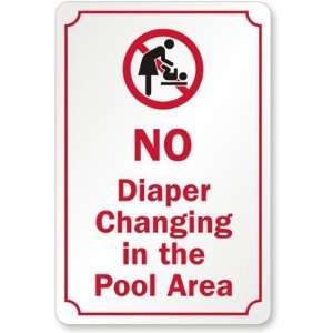  No Diaper Changing In This Pool Area (with Graphic 