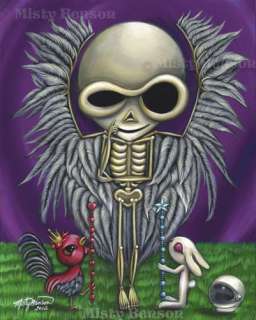   of the dead rabbit rooster fantasy tarot two of wands le canvas  