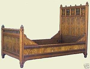 19th Century Herter Brothers Aesthetic Bed   signed  