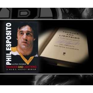  Phil Esposito Thunder & Lightning Hardcover Book Sports 