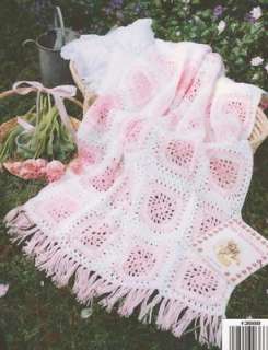 Blocks Flower Baby Afghans Crochet Patterns Blanket NEW  