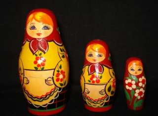 5pc Vintage Russian Nesting Dolls *USSR* Unknow Region  