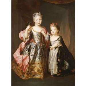 Portrait of Two Young Girls Alexis simon Belle. 15.88 inches by 20.00 