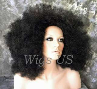 Wigs Glistening Jet Black Huge Jumbo Afro Wig  