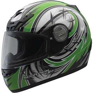  Scorpion EXO 400 Sting Helmet   Large/Green Automotive