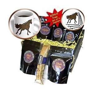 Florene Childrens Art   Galloping Brown Horse   Coffee Gift Baskets 