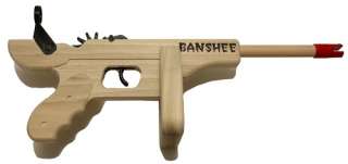 NEW MAGNUM RUBBERBAND GUN BANSHEE PISTOL 12 SHOT WOOD  