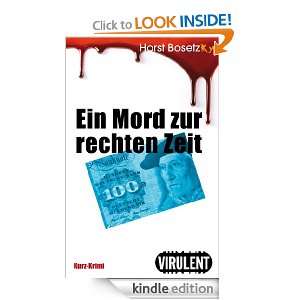 Ein Mord zur rechten Zeit (Virulent Kurz Krimi) (German Edition 