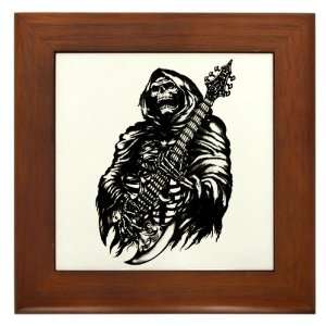  Framed Tile Grim Reaper Heavy Metal Rock Player 