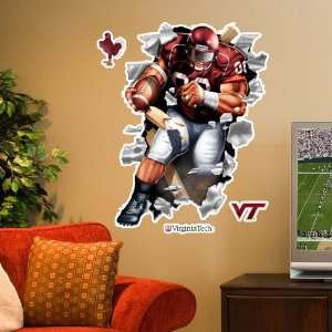  NCAA Virginia Tech Hokies 3 Football Player Wall Crasher 
