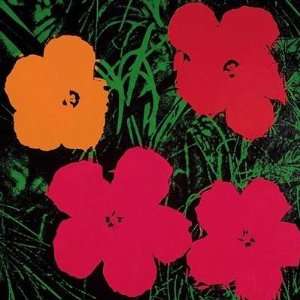  Andy Warhol   Flowers, 1964 (1 Red, 1 Yellow, 2 Pink 