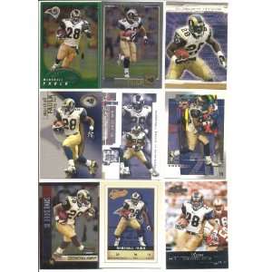   Card Lot of NFL Future Hall of Famer Marshall Faulk