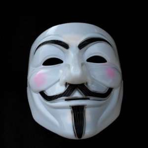    V for Vendetta Mask White Hard Plastic Guy Fawkes Toys & Games
