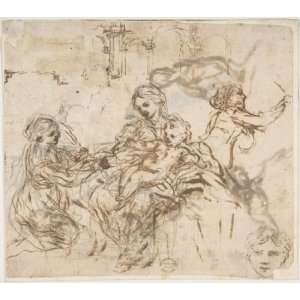   Pietro da Cortona   24 x 22 inches   The Virgin and