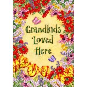  Grand Kids Loved Here Garden Flag Patio, Lawn & Garden