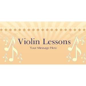  3x6 Vinyl Banner   Violin Lessons Your Message Here 