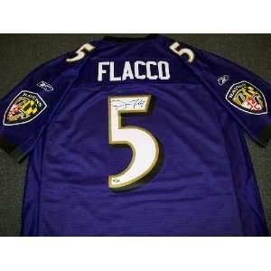Joe Flacco Autographed Ravens Reebok Jersey  Sports 