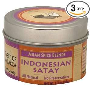 Taste of Malacca, Indonesian Satay, 1.2 Ounce Units (Pack of 3 