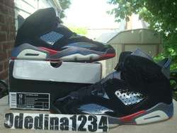 2010 Nike Air Jordan 6 Retro Size Sz 12 Black Red True Blue Graphite 