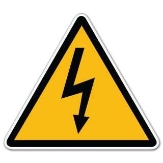 High Voltage Danger Warning sign sticker decal 5 x 5  