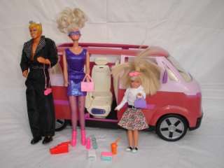 Here is a 2002 Mattel Pink Barbie VW Volkswagen Microbus Van Bus with 