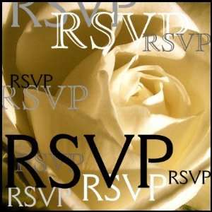  Wedding RSVP Cream Rose Postage