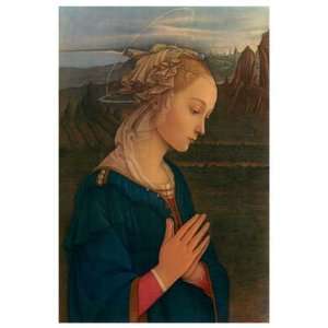 Vergine in Adorazione, 1406 1469 by Fra Filippo Lippi. Size 36.00 X 