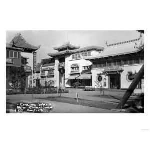  Los Angeles, CA Ginling Way View New Chinatown Photograph 