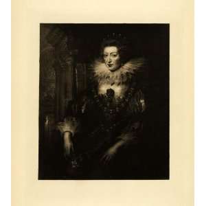   Rubens Portrait Elizabeth France Royalty Costume   Original