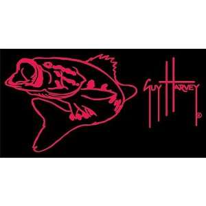    Guy Harvey Signature Large Mouth Bass Decal RED