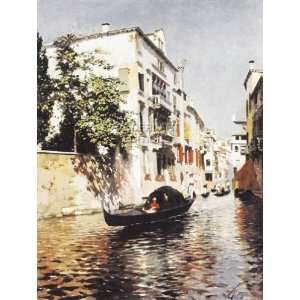  Venetian Gondola by Rubens Santoro. size 22 inches width 