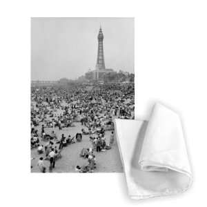  Bank holiday at Blackpool. . June 1960   Tea Towel 100% 