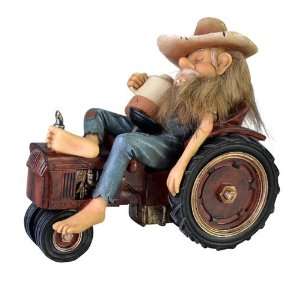  Hillbilly on Tractor Figurine