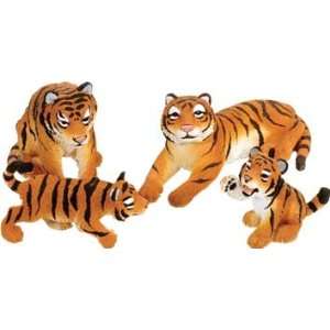  Eco Dome Tiger Family Realistic 4 piece Animal Figure Set 