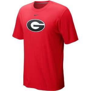  Nike Georgia Bulldogs Classic Logo T shirt   Red (X Large 