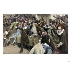   His First Speech in Parliament, March 2, 1629 Giclee Poster Print