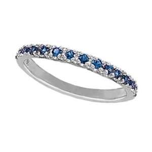   Stackable Ring/ Anniversary Band in 14k White Gold Allurez Jewelry