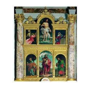  Polyptych, Annunciating Angel, Redeemer, Virgin Annunciate 
