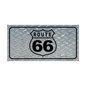  LP   104 Route 66 Shield   Diamond Cut License Plate 