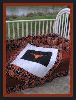 NEW baby crib bedding set m/w TEXAS LONGHORNS fabric  