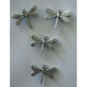   T105AS Antique Silver Dragonfly Push Pins, Set of 12 